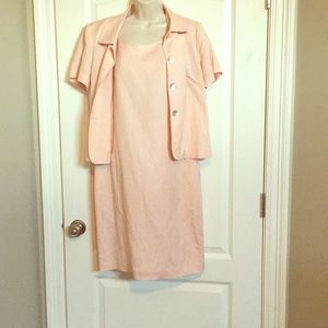 2 piece dress and linen jacket set size 10